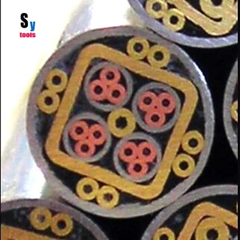 Jauno Mozaīkas Pin Kniedes 12cm nagu tērauda caurules 6mm DIY naža roktura skrūvi dizainu, izsmalcinātu stilu