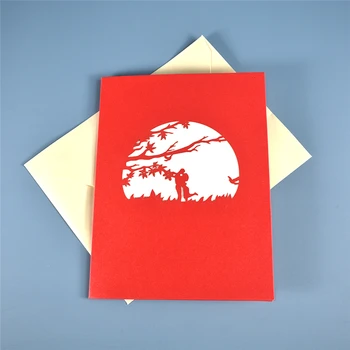 10 Pack Pop-Up Valentīna Kartes Mīlestība Kartes Jubilejas Dāvanu, Ziedu Uzaicinājumu 3D Apsveikuma kartiņu ar Aploksnes, Pastkartes, Vairumtirdzniecība