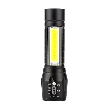 COB LED Lukturīti Zoomable Lāpu Super Spilgti Ūdensizturīgs Rokas Taktiskais Kabatas Lukturīšus Klipu Darba Gaismas, Avārijas