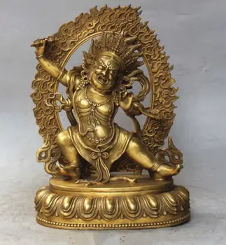 9.8 collu Reti Tibeta Tibetas bronzas Budistu Vajrapani Chana Dorje budas statuja