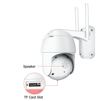 Wifi IP Kameras PTZ Full HD Āra Speed Dome Kameras Ūdensizturīgs 1080P 8X Digitālo Zoom Nakts Redzamības Mājas CCTV Uzraudzības