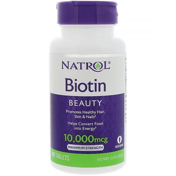 Natrol Biotīns -- 10000 mcg biotina cabello biotīns matu biotine 100 Tabletes