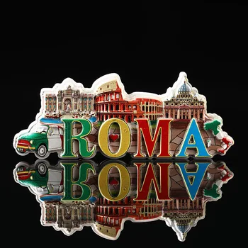 Pasaules Tūrisma 3D Sveķu Amatniecības Romu Sicīlija Radošo Ledusskapis Magnēti, Itālija Ceļojumu Suvenīru Mājas Dekorēšanas Aksesuāri Idejas dāvanām