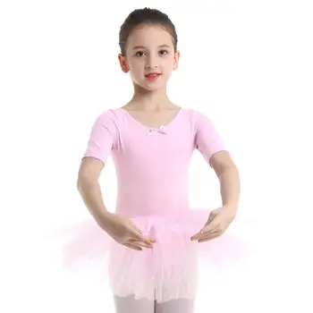 Bērni, Meitenes Vingrošana Leotard Ballet Kleitu Bērnu Baleta Leotard Kostīmu Skatuves Sniegumu Balerīna Tilla Dancewear