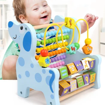 Montessori koka matemātikas rotaļlietas multi-funkcionālo abacus, rotaļlietas, agrā mācīšanās, mācību līdzekļu bērnu izglītības rotaļlietas