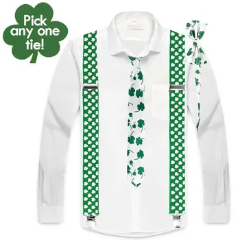 Festivāls Siksnas Sasiet Kaklasaites St. Patrick ' \'s Dienā Tērpi Zaļā Shamrock St. Parkrete Svētku pasākumu Puses Piegādes tauriņu