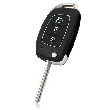 3 Pogu Locīšanas Flip Taustiņu Tālvadības Apvalks Gadījumā Smart Auto Atslēgu Mājokļu Fob Neslīpēts Asmens Hyundai i10 i20 i30 i35 i40 IX45 Genesis