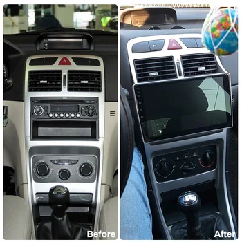 2 din Android Auto multimedia Player, WIFI, FM, GPS Navigācija, stereo peugeot 307 307CC 307SW Radio 2002-2013