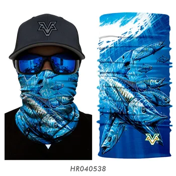 3D Zvejas galvas apsējs Pārgājienu kakla siltāks cepures ap galvu stiprināmas sauļošanās pretvēja medību balaclava sejas aizsargu kempings Āra sporta