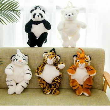 40cm, Tīģeris, Lācis, Panda Mugursoma Plīša Regulējams Schoolbags Pildījumu Dzīvnieku Soma Bērnudārza Plīša Mugursoma Rotaļlietas, Bērnu Dāvanu