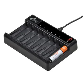 Sālījumi Jauda 1100 mAhAAA Ni-MH Uzlādējams Akumulators +8 Slots Lādētājs AAA batteria