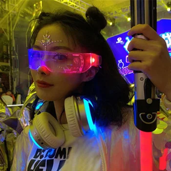 LED Brilles Vadu Neona Puse Gaismas indikators iedegas, Brilles Rave-Kostīmu Puse Dekori Saulesbrilles Halloween Dekorēšanai d88