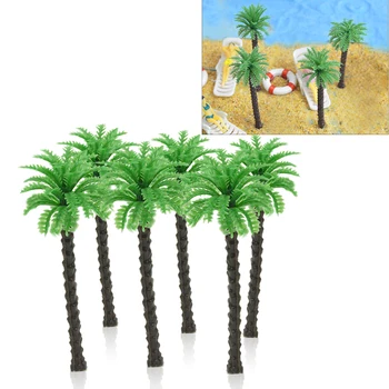 7CM Miniatūra Mēroga Modeļu Palmu Koku Kokosriekstu Koka Arhitektūras Jūras Diorāma Dekorācijas, Rotaļlietas, Smilšu Galda Tropu Izkārtojumu Plastmasas