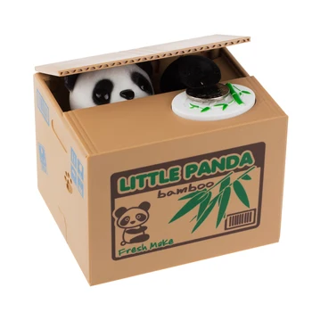 Panda Kaķis Zaglis Naudas Kastes, Rotaļu Cūciņa Bankām Dāvanu Bērniem, Naudas Kastes, Automātiskā Nozaga Monēta Cūciņa Bankas Naudas Taupīšanas Lodziņā Moneybox
