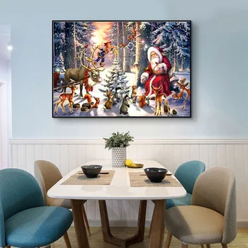 5D Dimanta Krāsošana Santa Claus Dimanta Mozaīkas Ziemassvētku Dimanta Izšuvumi Ziemas DIY Pilnu Kvadrātveida, Apaļas Cross Stitch Mājas Dekoru
