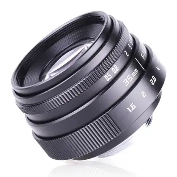 Jaunu ierodas RISESPRAY Kameras Objektīvs ķīna 35mm f1.6 C mount kameras CCTV Lens II N1 Fujifilm Fuji NEX Micro 4/3 EOSM MELNS