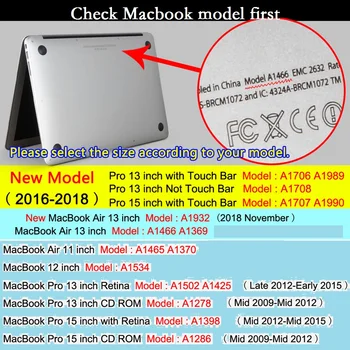 Pilnīgi Skaidrs, PVC Coque par Macbook Air, Pro Retina 12 13 15 A1398 A1534 A1502 Klēpjdatora Vāks, paredzēts Macbook Air 13 Pro 13 Vāciņu
