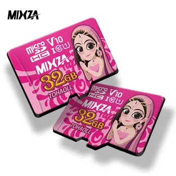 MIXZA Dieviete Atmiņas Karte 256 GB 64GB, 128GB U3 80MB/S, 32GB Micro sd karti Class10 UHS-1 flash Atmiņas kartes TF Microsd/SD atmiņas Kartes