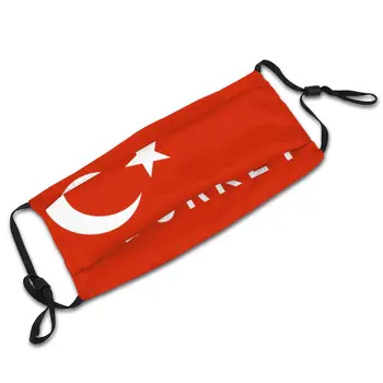 Turcijas Valsts Karogu, Mazgājams Moderns Mutes, Sejas Masku ar filtru Anti Vēja Putekļu Pierādījums Poliestera Aizsardzības Vāciņu Respiratoru Pieaugušo