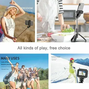 Portatīvo Salokāmo Mobilo Telefonu Pagarināt Bezvadu Bluetooth Selfie Nūju Statīvs Turētājs Ar Tālvadības Pulti, Mobilo Telefonu/Kameru