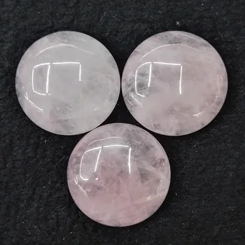 2016 Modes karstā pārdošanas dabas Pulveris akmens kārta cabochon 25mm rozā kristāla krellītēm 10pcs/daudz Vairumtirdzniecības bezmaksas piegāde