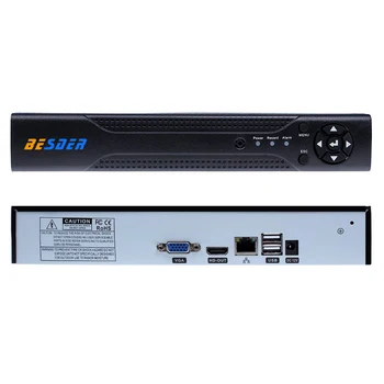 BESDER ONVIF HDMI H. 264 1080P CCTV VRR 4CH 8CH 1080P Tīkla Video Ierakstītājs Kustības detektors Atbalsta ONVIF IP kameras P2P