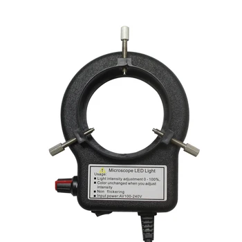 Regulējams LED Ring Light Diametrs 61MM Rūpniecības Mikroskopa Kameras Objektīva Gaismas Avots Integrēts Apgaismojums