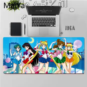 Maiya Augstākās Kvalitātes Anime Sailor Moon Cute Meitenes, Slēdzenes Malas Peles Paliktņa Spēli Bezmaksas Piegāde Liela Pele Pad Klaviatūras Mat