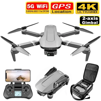 F4 GPS Dūkoņa ar 5G WiFi FPV 2-ass Gimbal 4K Dual Camera Profesional Brushless RC Quadcopter Dron Helikopteru Rotaļlietas VS Pro SG906