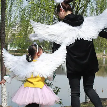 Bērni, Meitenes Spalvu Eņģeļa Spārnus Deju Grupa Cosplay Kostīmu Skatuves Šovs Masku Karnevāls Brīvdienu Masku Cosplay Spārniem