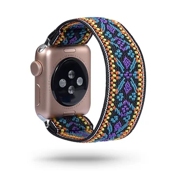 Scrunchie Solo Cilpas siksnas Apple skatīties 6 5 band 40mm 44mm Elastīgs watchband 42mm 38mm rokas Aproce par iwatch series 5 4 3