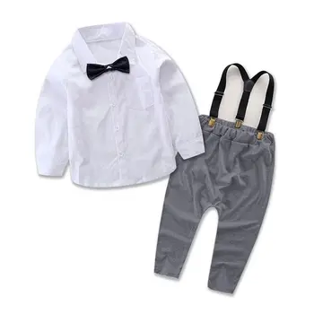 Baby Boy Apģērbs Kopumu, Apģērbs, Krekls Ar Garām Piedurknēm Topi, Bikses (Dungriņi) Bērniem Džentlmenis, Apģērbu, Bērnu Zēniem