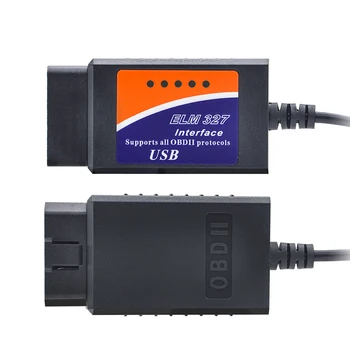 Augstākās kvalitātes ELM327 Interfeiss USB OBD2 Auto Skeneris V2.1 OBDII OBD 2 II elm327 usb Super skeneris Automašīnu Diagnostikas Instrumenti