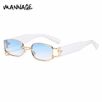 Modes Mazs Taisnstūris Saulesbrilles Sievietēm, Vīriešiem Metāla Plaša Brilles Kāju Saule Toņos Laukumā Brilles