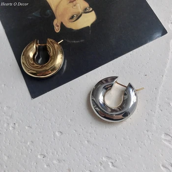 Misiņa 2 Toņu Kārtu auskariem OLA Unikālu Dizaineru Puses Eleganci Dāvanas Sievietēm Moderns Pārdošanas Ins