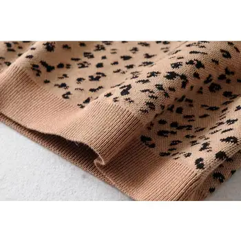 Boho vintage leopards drukāt adīšanas t krekls sievietēm, topi punk streetwear 2019 gadījuma kawaii rozā t korejas modes apģērbi