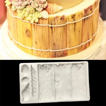 Peldošā Koka Pomādes Kūka Pelējuma Konfektes, Cepumi Silikona Veidnes Konditorejas Šokolādes Cepumu Cepšanas Veidnes Kūka Dekorēšanas Instrumentiem, Māla
