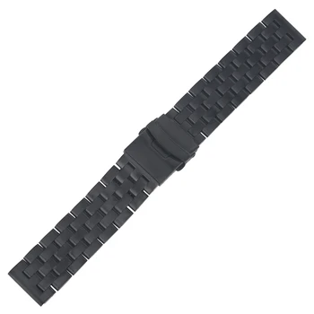 Pilna Nerūsējošā Tērauda 20mm 22mm Pulksteņu Siksniņas Sudraba Watchband Premium rokas Pulksteņu Aproču Locīšanas Aizdare ar Drošības horloge bandjes