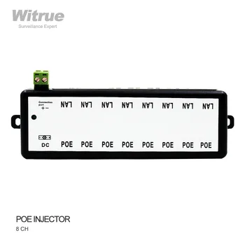 Witrue POE Inžektors 8 Porti, Video Novērošanas IP Kameras Power Over Ethernet IEEE802.3af