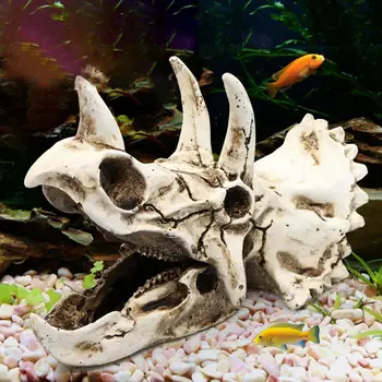 Dinozauru Kaulus Dodge House Sveķu Rāpuļu Biotopu Ūdens Zāle Ainavu Simulācijas Galvaskausa Zivju Tvertnes Akvāriju Dekoratīvās Apdares