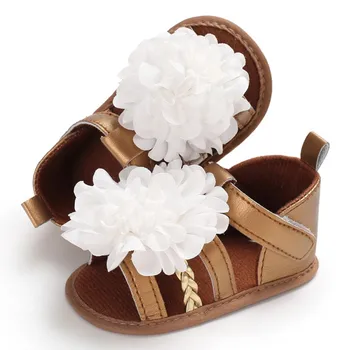 Bērnu Meiteņu sandales Salds vasaras Princese kurpes liela Ziedu Gultiņa Zīdaiņiem un Papildus Mīksto Soled Kurpes 0 līdz 18 mēnešu Sandales bērniem
