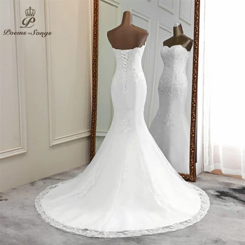 Sexy Strapless kāzu kleitu 2020. gadam līgava kleita kāzu kleitas skaistas līgavas kleitas aplikācijas vestidos de novia laulības kleita