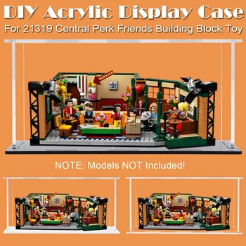 DIY Akrila Displejs Gadījumā, Self-Install Skaidrs, Kuba Box nepievelk putekļus Vitrīna Ķieģeļi Displeja Lodziņš, LEGO 21319 Central Perk Draugiem