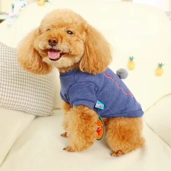 PETCIRCLE Pet Suņu Apģērbu Teddy Pomerānijas Mazs Suns Apaļu Kakla Krekls Kucēns Suns Samta Bumbu Deguna Lācis sporta Krekls