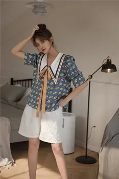 CHEERART Vintage Blūze Sieviešu Vasaras Top Brīvs Loku Liela Apkakle Dizainers Dāmas Kaklasaiti Priekšā Top korejas Modes Apģērbu 2020