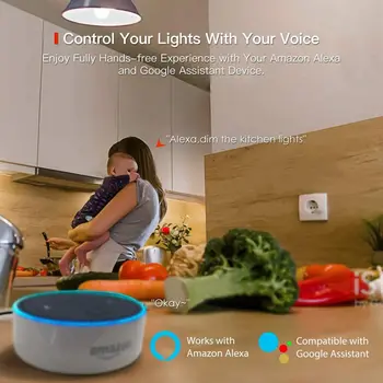 4gab WiFi Smart Spuldzes E27 LED RGB Lampas Tālvadības pults +balss kontroles Iekštelpu Mājas Dekori Spuldzes Darbu ar Alexa/Google Home