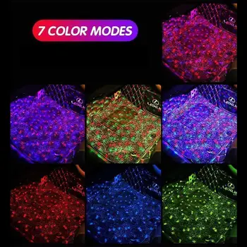 Bezvadu Uzlāde LED Apgaismojuma RGB Krāsu Gaismas Ar Controler Atmosfēru Gaismas Josla Apdare Auto Piederumi