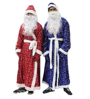 Pieaugušo Ziemassvētku Tērpu Santa Claus Cosplay Kostīmu Flocking+Trušu Kažokādas Cosplay Kostīmu Ziemassvētku Un Jaunā Gada Puse Kostīmu Unisex