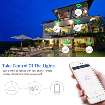 Smart Tālvadības Bezvadu WiFi Smart Gaismas Slēdzis Universālais Slēdzis Taimeris Smart Dzīves APP Kontroli, Alexa, Google Home