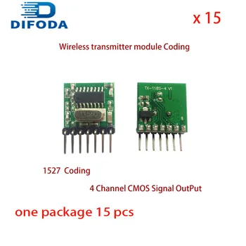 QIACHIP RF 433 Mhz 1527 Mācību Kods Bezvadu Tālvadības Raidītāja Modulis & 433.92 Mhz DC 12V 24V Mini Uztvērējs DIY komplektu